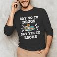 Teachers Red Ribbon Week Say No To Drugs Say Yes To Books Men's Long Sleeve T-Shirt, novelty gifts, funny gifts Teachers Red Ribbon Week Say No To Drugs Say Yes To Books Men's Long Sleeve T-Shirt, novelty gifts, funny gifts