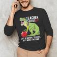 Teachersaurus Rex Dinosaur Like A Normal Teacher Saurus Men's Long Sleeve T-Shirt, novelty gifts, funny gifts