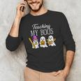 Teaching My Boos Ghost Teacher Halloween Spooky Educator Men's Long Sleeve T-Shirt, novelty gifts, funny gifts