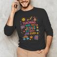 Teaching Kids About Jesus Is The Best Job Ever Bible Teacher Men's Long Sleeve T-Shirt, novelty gifts, funny gifts