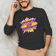 Teaching Is My Superpower Retro Comic Super Teacher Men's Long Sleeve T-Shirt, novelty gifts, funny gifts