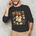Team TK Crew Preppy Coquette Bow Pumpkin Fall TK Teacher Men's Long Sleeve T-Shirt, novelty gifts, funny gifts