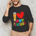 Teens Graduation I Heart My Teachers I Love My Teachers Men's Long Sleeve T-Shirt, novelty gifts, funny gifts