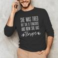 Tenured Professor Women Teacher Tired Tenacious And Tenure Men's Long Sleeve T-Shirt, novelty gifts, funny gifts