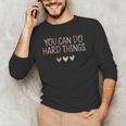 Test Day Teacher You Can Do Hard Things Heart Women Kids Men's Long Sleeve T-Shirt, novelty gifts, funny gifts Test Day Teacher You Can Do Hard Things Heart Women Kids Men's Long Sleeve T-Shirt, novelty gifts, funny gifts