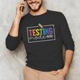 Testing Mode On Testing Day Motivational Teacher Kids Men's Long Sleeve T-Shirt, novelty gifts, funny gifts Testing Mode On Testing Day Motivational Teacher Kids Men's Long Sleeve T-Shirt, novelty gifts, funny gifts