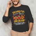 Thankful For My 2nd Grade Turkeys Thanksgiving Teacher Fall Men's Long Sleeve T-Shirt, novelty gifts, funny gifts