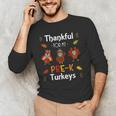 Thankful For My Prek Turkeys In Masks Thanksgiving Teacher For Men Women Men's Long Sleeve T-Shirt, novelty gifts, funny gifts