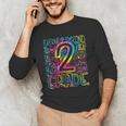 Tie Dye 2nd Grade Typography Team Second Grade Teacher Men's Long Sleeve T-Shirt, novelty gifts, funny gifts