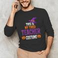 Tired Teacher Costume For Halloween Teachers Men's Long Sleeve T-Shirt, novelty gifts, funny gifts Tired Teacher Costume For Halloween Teachers Men's Long Sleeve T-Shirt, novelty gifts, funny gifts