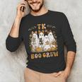 TK Boo Crew Preppy Halloween Floral Ghost TK Teacher Team TK Men's Long Sleeve T-Shirt, novelty gifts, funny gifts TK Boo Crew Preppy Halloween Floral Ghost TK Teacher Team TK Men's Long Sleeve T-Shirt, novelty gifts, funny gifts