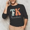 TK Teacher Retro Groovy Vintage Happy First Day Of School Men's Long Sleeve T-Shirt, novelty gifts, funny gifts TK Teacher Retro Groovy Vintage Happy First Day Of School Men's Long Sleeve T-Shirt, novelty gifts, funny gifts