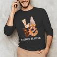History Teacher Love Autumn Fall Gnome For Teachers For Men Women Men's Long Sleeve T-Shirt, novelty gifts, funny gifts