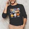 Trick Or Teach Cute Halloween Teacher Men's Long Sleeve T-Shirt, novelty gifts, funny gifts