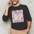 Trick Or Teach Retro Halloween Teacher Look Men's Long Sleeve T-Shirt, novelty gifts, funny gifts Trick Or Teach Retro Halloween Teacher Look Men's Long Sleeve T-Shirt, novelty gifts, funny gifts