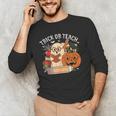Trick Or Teach Retro Halloween Teacher Women Men Costume Men's Long Sleeve T-Shirt, novelty gifts, funny gifts Trick Or Teach Retro Halloween Teacher Women Men Costume Men's Long Sleeve T-Shirt, novelty gifts, funny gifts