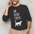Un Deux Trois Cat Shirt French Teacher Men's Long Sleeve T-Shirt, novelty gifts, funny gifts Un Deux Trois Cat Shirt French Teacher Men's Long Sleeve T-Shirt, novelty gifts, funny gifts