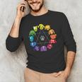 Unique For Artists By ADS Color Wheel Educational Art Teacher Dog Themed Artist Small Men's Long Sleeve T-Shirt, novelty gifts, funny gifts