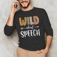 Wild About Speech SLP Leopard Teacher Back To School Kids Men's Long Sleeve T-Shirt, novelty gifts, funny gifts Wild About Speech SLP Leopard Teacher Back To School Kids Men's Long Sleeve T-Shirt, novelty gifts, funny gifts