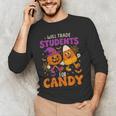 Will Trade Students For Candy Shirt Fun Candy Corn Teacher Men's Long Sleeve T-Shirt, novelty gifts, funny gifts Will Trade Students For Candy Shirt Fun Candy Corn Teacher Men's Long Sleeve T-Shirt, novelty gifts, funny gifts