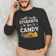 Will Trade Students For Candy Teacher Cute Halloween Men's Long Sleeve T-Shirt, novelty gifts, funny gifts Will Trade Students For Candy Teacher Cute Halloween Men's Long Sleeve T-Shirt, novelty gifts, funny gifts