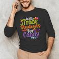 Will Trade Students For Candy Teacher Halloween Costume Men's Long Sleeve T-Shirt, novelty gifts, funny gifts