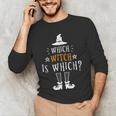 Which Witch Is Which Halloween Grammar Teacher Costume Men's Long Sleeve T-Shirt, novelty gifts, funny gifts Which Witch Is Which Halloween Grammar Teacher Costume Men's Long Sleeve T-Shirt, novelty gifts, funny gifts