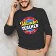 Wonder Teacher Super Woman Power Superhero Back To School Men's Long Sleeve T-Shirt, novelty gifts, funny gifts Wonder Teacher Super Woman Power Superhero Back To School Men's Long Sleeve T-Shirt, novelty gifts, funny gifts