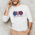 American Flag Teach Love Freedom Preschool Teacher 4th July Men's Long Sleeve T-Shirt, novelty gifts, funny gifts