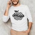 Back To School Checkered Apple Teacher Checkerboard Teacher For Men Women Girls Kids Men's Long Sleeve T-Shirt, novelty gifts, funny gifts Back To School Checkered Apple Teacher Checkerboard Teacher For Men Women Girls Kids Men's Long Sleeve T-Shirt, novelty gifts, funny gifts