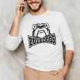 Bulldogs Teacher Student School Sports Fan Team Spirit Men's Long Sleeve T-Shirt, novelty gifts, funny gifts