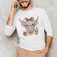 Cute Floral Highland Cow Back To School For Women Teacher Men's Long Sleeve T-Shirt, novelty gifts, funny gifts Cute Floral Highland Cow Back To School For Women Teacher Men's Long Sleeve T-Shirt, novelty gifts, funny gifts