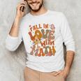 Fall In Love With Science Math Teacher Fall Thanksgiving Men's Long Sleeve T-Shirt, novelty gifts, funny gifts