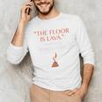 The Floor Is Lava For History Lovers & Teachers Premium Tri-Blend Men's Long Sleeve T-Shirt, novelty gifts, funny gifts