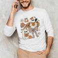 Ghost Reading Books Halloween Bow Spooky Teacher Student Men's Long Sleeve T-Shirt, novelty gifts, funny gifts Ghost Reading Books Halloween Bow Spooky Teacher Student Men's Long Sleeve T-Shirt, novelty gifts, funny gifts