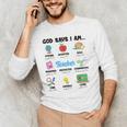 God Says Im Teacher Christian Back To School Religious Men's Long Sleeve T-Shirt, novelty gifts, funny gifts God Says Im Teacher Christian Back To School Religious Men's Long Sleeve T-Shirt, novelty gifts, funny gifts