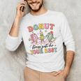 Groovy Donut Stress Just Do Your Best Testing Day Teachers Men's Long Sleeve T-Shirt, novelty gifts, funny gifts
