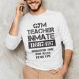 Halloween Gym Teacher Prisoner Costume Men's Long Sleeve T-Shirt, novelty gifts, funny gifts