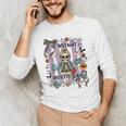 Halloween Skeleton Teacher I'Ll Just Wait Until It's Quiet Men's Long Sleeve T-Shirt, novelty gifts, funny gifts