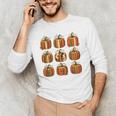 Halloween Teacher Fall Book Pumpkin Retro Reading Men's Long Sleeve T-Shirt, novelty gifts, funny gifts Halloween Teacher Fall Book Pumpkin Retro Reading Men's Long Sleeve T-Shirt, novelty gifts, funny gifts