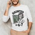 Haunted 67 Skeleton Math Teacher Halloween Costume Math Pun Men's Long Sleeve T-Shirt, novelty gifts, funny gifts Haunted 67 Skeleton Math Teacher Halloween Costume Math Pun Men's Long Sleeve T-Shirt, novelty gifts, funny gifts