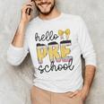 Hello Pre-K Preschool Back To School First Day Teacher Kids Men's Long Sleeve T-Shirt, novelty gifts, funny gifts