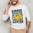 Kindergarten Teacher Hippie Smile Face Back School Men's Long Sleeve T-Shirt, novelty gifts, funny gifts Kindergarten Teacher Hippie Smile Face Back School Men's Long Sleeve T-Shirt, novelty gifts, funny gifts
