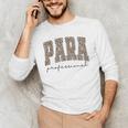 Leopard Paraprofessional Back To School Para Squad Teacher Men's Long Sleeve T-Shirt, novelty gifts, funny gifts Leopard Paraprofessional Back To School Para Squad Teacher Men's Long Sleeve T-Shirt, novelty gifts, funny gifts