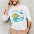 Librarian Teacher Dive Into A Good Book Reading Premium Tri-Blend Men's Long Sleeve T-Shirt, novelty gifts, funny gifts Librarian Teacher Dive Into A Good Book Reading Premium Tri-Blend Men's Long Sleeve T-Shirt, novelty gifts, funny gifts
