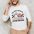 Retro You Can't Scare Me I Teach 5th Grade Teacher Halloween Men's Long Sleeve T-Shirt, novelty gifts, funny gifts