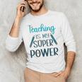 Retro Groovy Teaching Is My Super Power Teacher's Present Men Women Men's Long Sleeve T-Shirt, novelty gifts, funny gifts Retro Groovy Teaching Is My Super Power Teacher's Present Men Women Men's Long Sleeve T-Shirt, novelty gifts, funny gifts