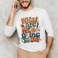 Retro PE Teacher What Are We Doing Today School Coach Women Men's Long Sleeve T-Shirt, novelty gifts, funny gifts Retro PE Teacher What Are We Doing Today School Coach Women Men's Long Sleeve T-Shirt, novelty gifts, funny gifts