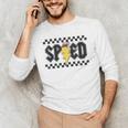 Retro SPED Teacher Pencil Lightning Bolt Back To School Men's Long Sleeve T-Shirt, novelty gifts, funny gifts Retro SPED Teacher Pencil Lightning Bolt Back To School Men's Long Sleeve T-Shirt, novelty gifts, funny gifts