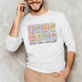 Basic Sign Language Speech Pathology Aac Sped Teacher Men's Long Sleeve T-Shirt, novelty gifts, funny gifts Basic Sign Language Speech Pathology Aac Sped Teacher Men's Long Sleeve T-Shirt, novelty gifts, funny gifts